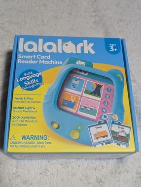 Lalalark Smart Card Reader Machine Kids Learning Toy 200+ Activities Blue